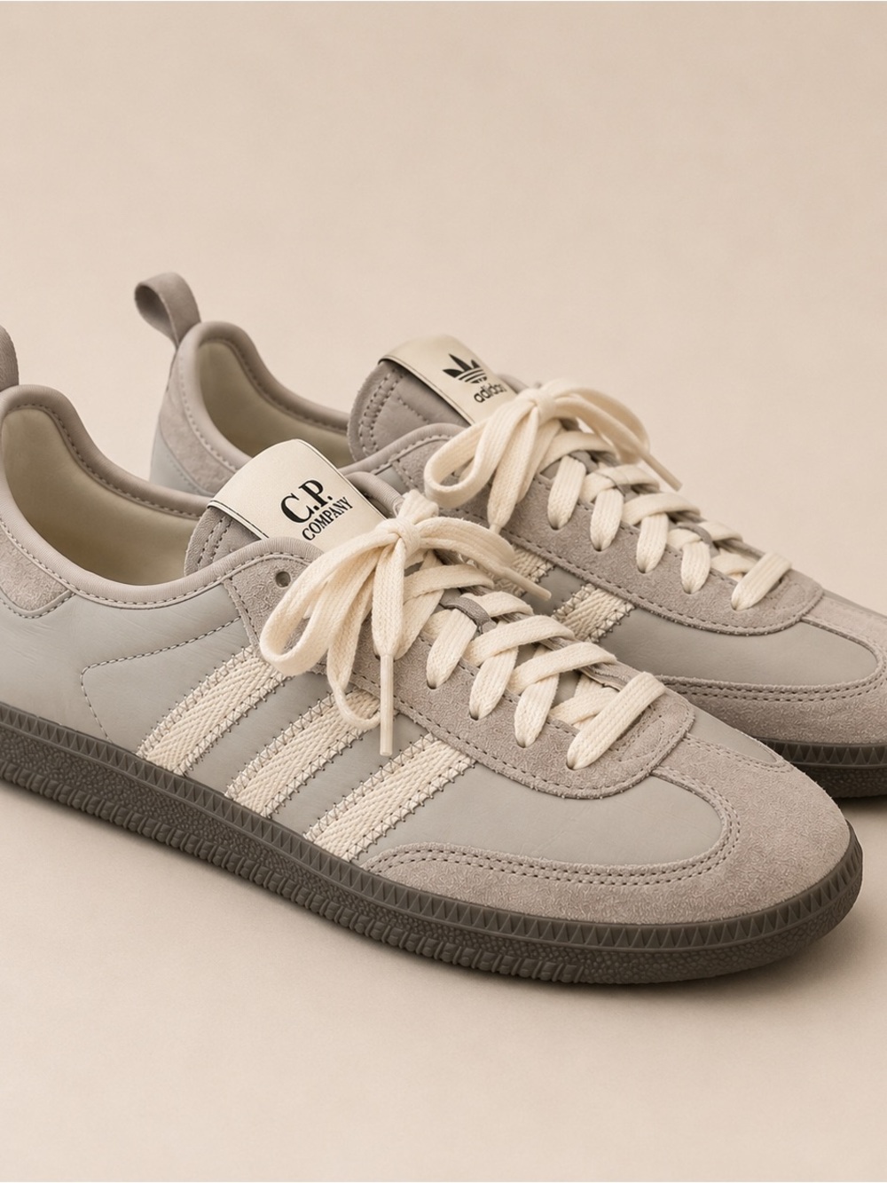 Adidas x C.P. Company Italia Spezial Sneakers Grey Taupe Cream M 6.5 / W 7.5 - Picture 3 of 10